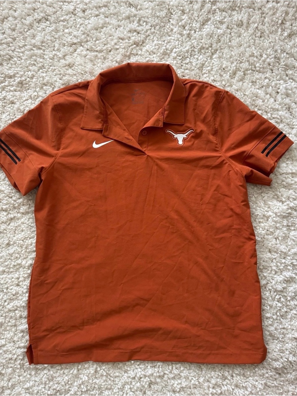 Nike Women’s Short Sleeve Polo in Burnt Orange with White Logo